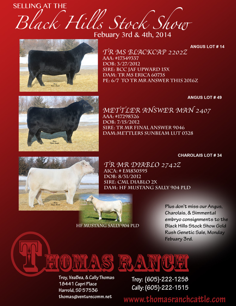 2014 Thomas Ranch Ad for BHSS