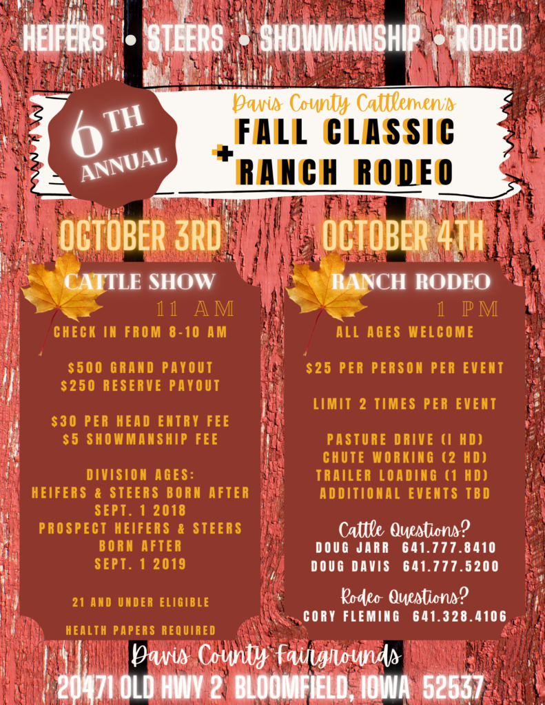 Davis County Cattlemen’s Fall Classic | October 3rd & 4th in Bloomfield ...