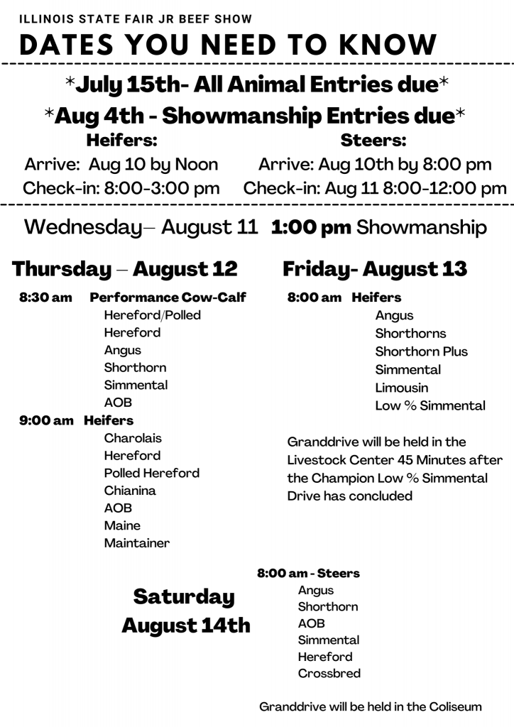 Illinois State Fair Schedule 2025 Kipp Simone