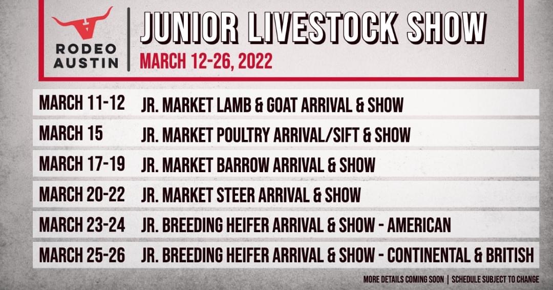 Rodeo Austin Junior Livestock Show Dates Announced The Pulse