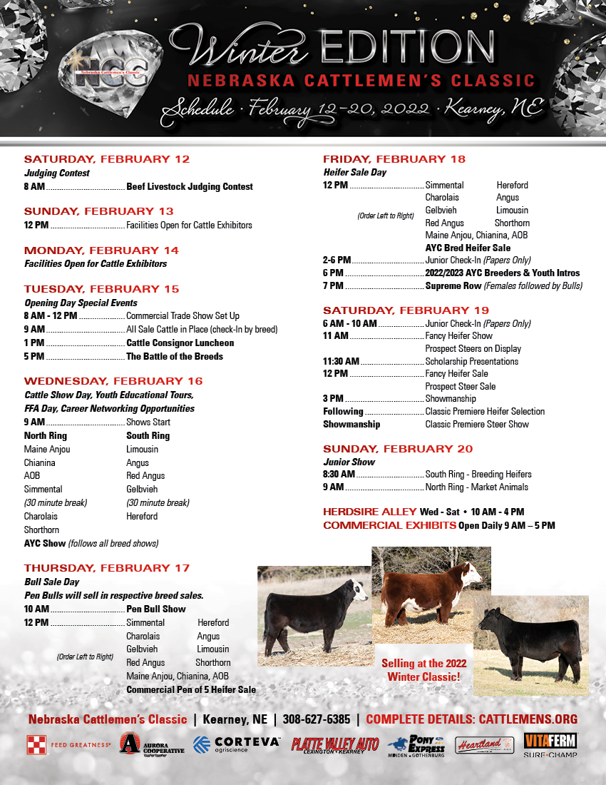 2022 Nebraska Cattlemen’s Classic Schedule | The Pulse