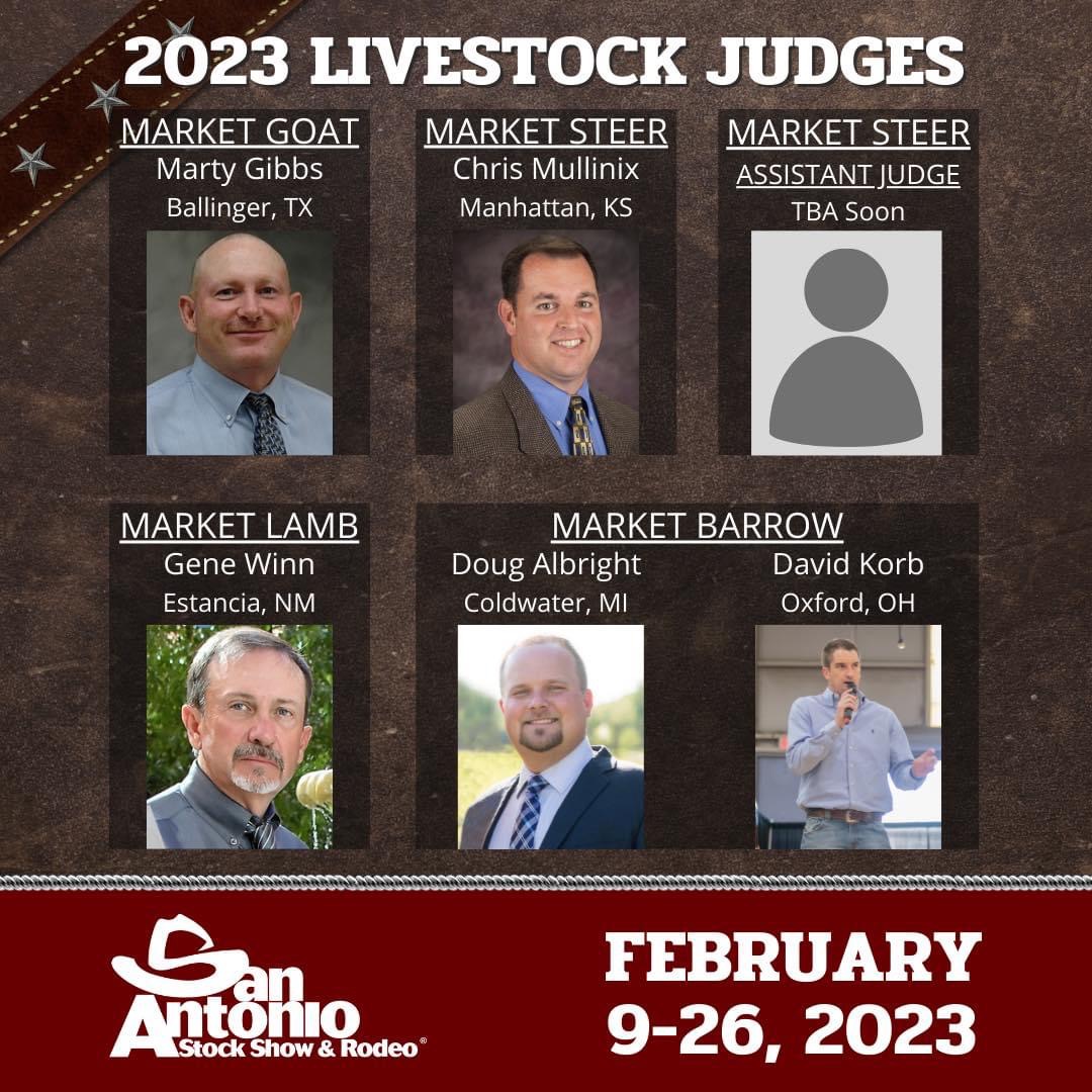 San Antonio Livestock Judges Announced for 2023 The Pulse