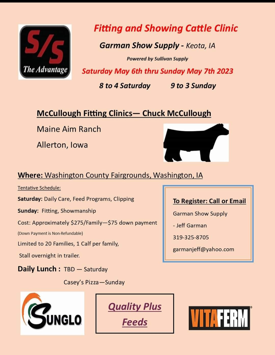 Garman Show Supply, Cattle Fitting & Showmanship Clinic