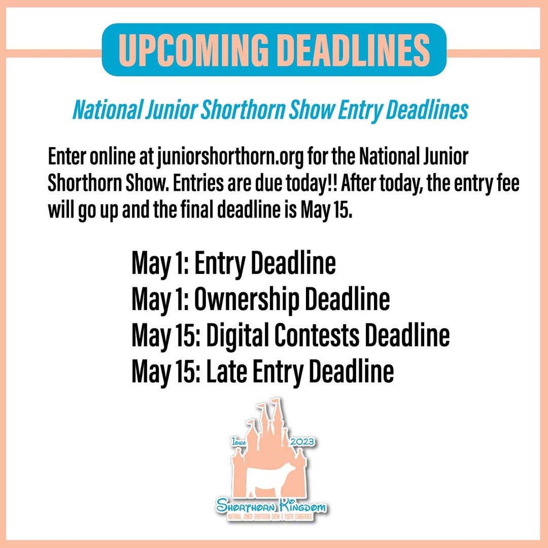 Shorthorn Junior National Entries Due TONIGHT! The Pulse