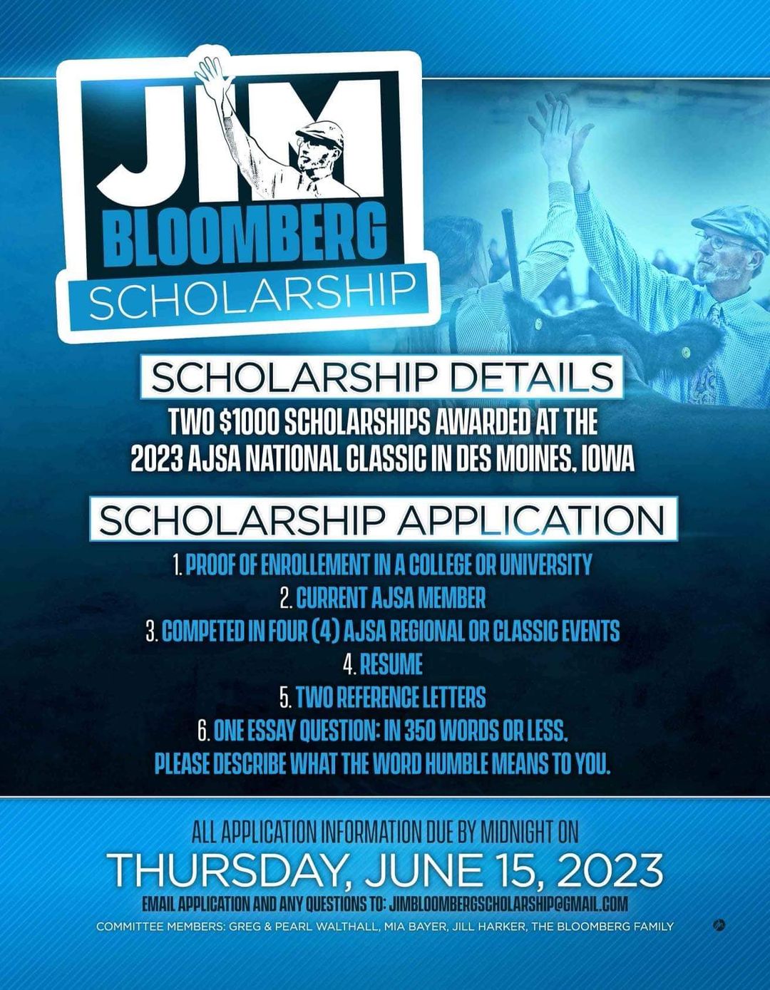 AJSA National Classic Jim Bloomberg Scholarship The Pulse